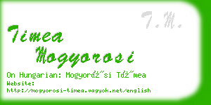 timea mogyorosi business card